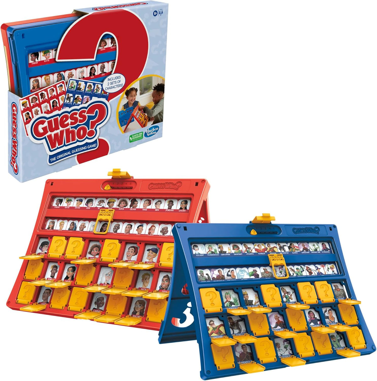 Hasbro Gaming Guess Who? Original – Thoughtful Kids Gift for Grandchildren, Replayable Board Game with Two Character Themes