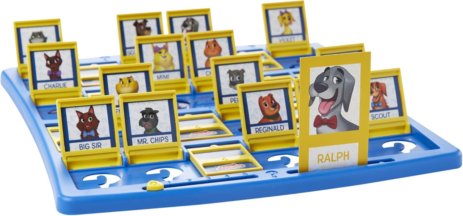 Hasbro Gaming Guess Who? People + Pets – Classic 2-Player Guessing Game for Kids Ages 6 and Up, Safe Screen-Free Playroom Activity