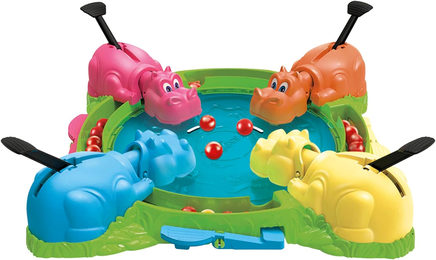 Hasbro Gaming Hungry Hungry Hippos Game – Ready-to-Give Holiday Present for Preschoolers, Includes Bonus Golden Marble and Storage Case