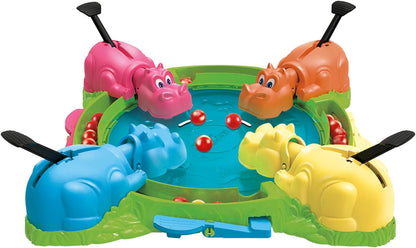 Hasbro Gaming Hungry Hungry Hippos Game – Ready-to-Give Holiday Present for Preschoolers, Includes Bonus Golden Marble and Storage Case