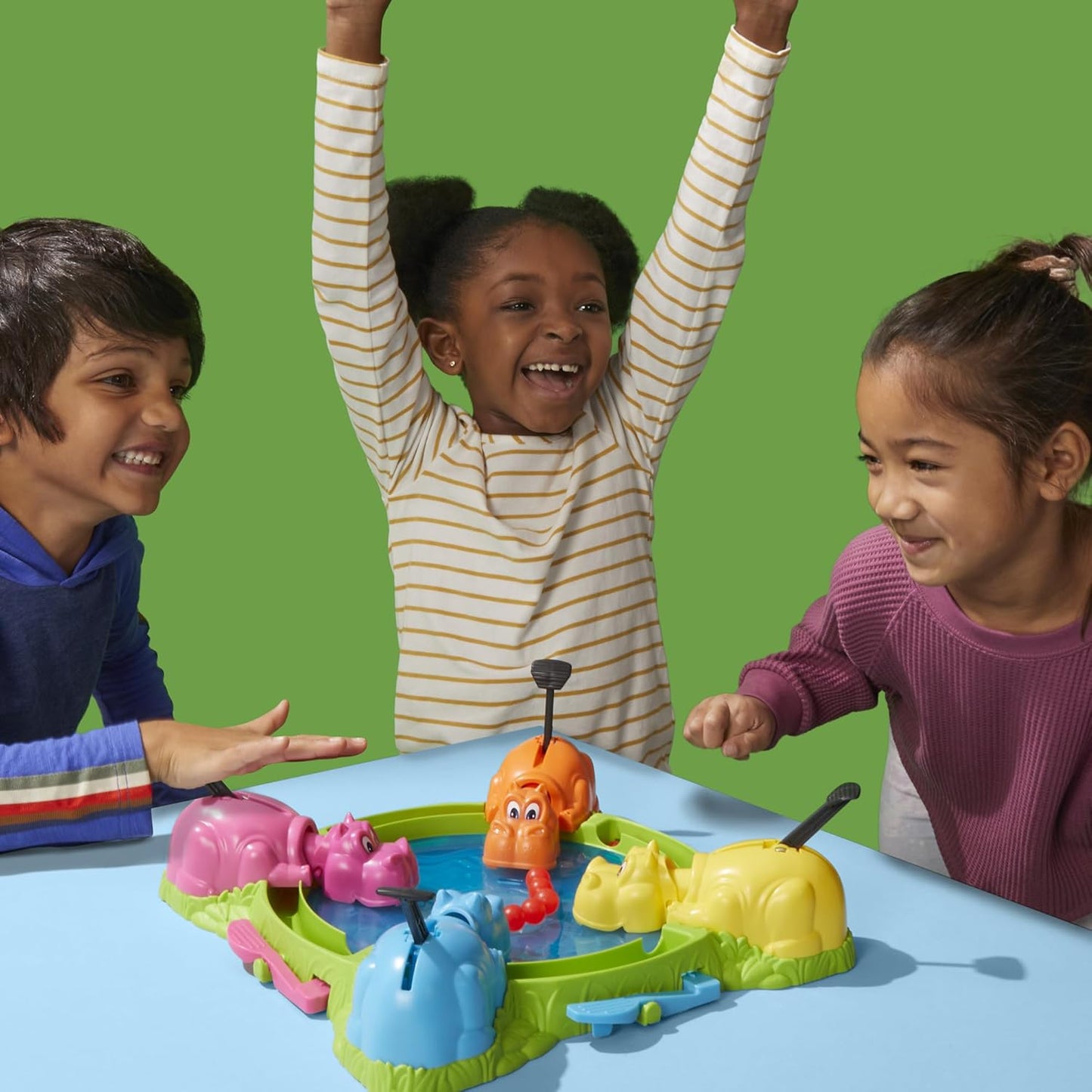 Hasbro Gaming Hungry Hungry Hippos Game – Ready-to-Give Holiday Present for Preschoolers, Includes Bonus Golden Marble and Storage Case
