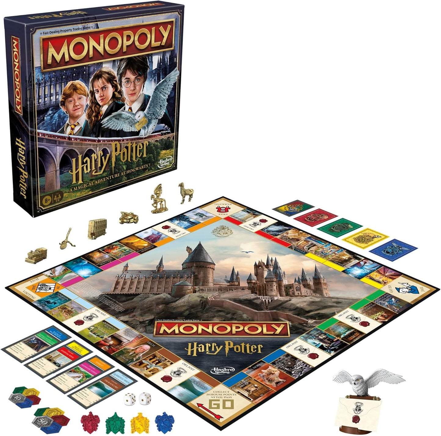 Hasbro Gaming Monopoly Harry Potter Edition Board Game – Safe and Screen-Free Indoor Activity for Kids' Bedrooms, 2 to 6 Players