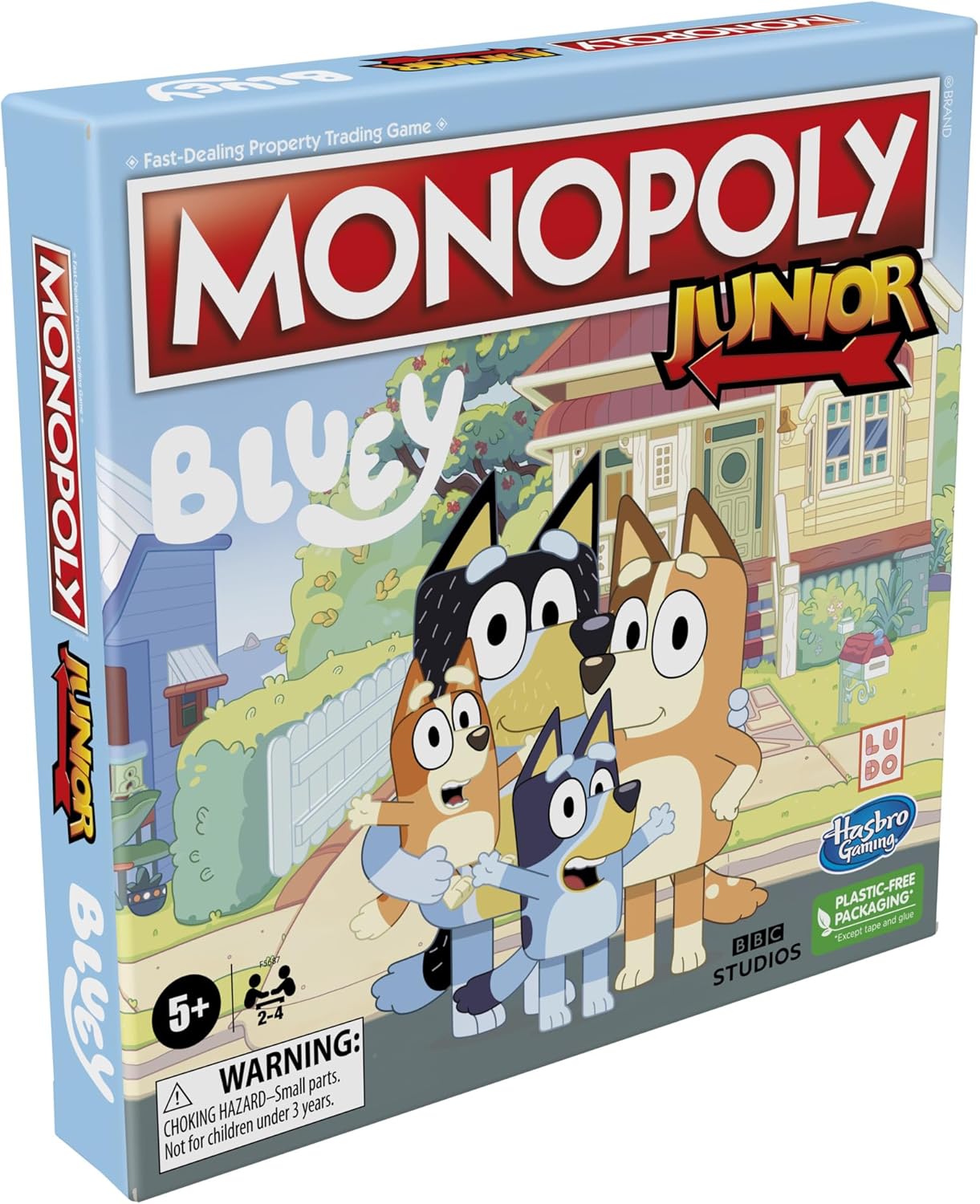 Hasbro Gaming Monopoly Junior Bluey Edition Board Game – Safe Playroom Activity for Kids Ages 5-8