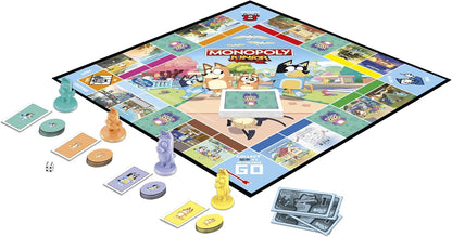 Hasbro Gaming Monopoly Junior Bluey Edition Board Game – Safe Playroom Activity for Kids Ages 5-8