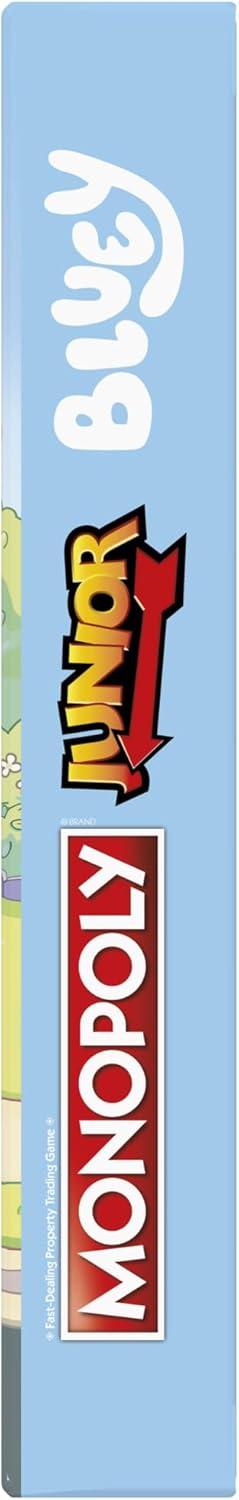 Hasbro Gaming Monopoly Junior Bluey Edition Board Game – Safe Playroom Activity for Kids Ages 5-8