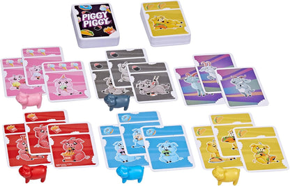 Hasbro Gaming Piggy Piggy Card Game – Family Card Game for Kids Ages 7+ Playroom and Family Game Night
