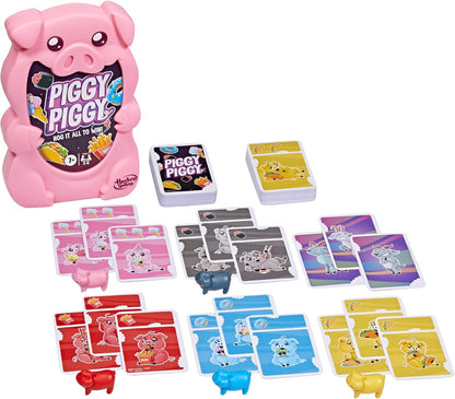 Hasbro Gaming Piggy Piggy Card Game – Family Card Game for Kids Ages 7+ Playroom and Family Game Night