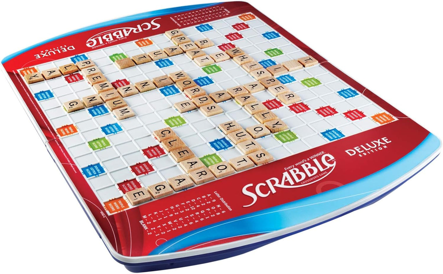 Hasbro Gaming Scrabble Deluxe Edition – Vocabulary and Critical Thinking Practice for Home Study Sessions
