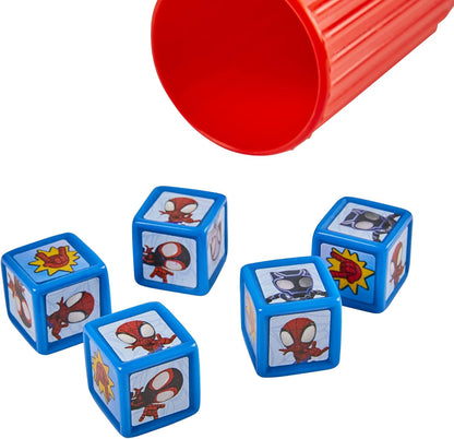Hasbro Gaming Spidey and His Amazing Friends Yahtzee Jr. Marvel Edition Board Game – Screen-Free Indoor Activity for Preschoolers Ages 4+