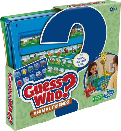 Hasbro Guess Who? Animal Friends – Safe Screen-Free Game for Kids Ages 6+ in Playroom and Bedroom