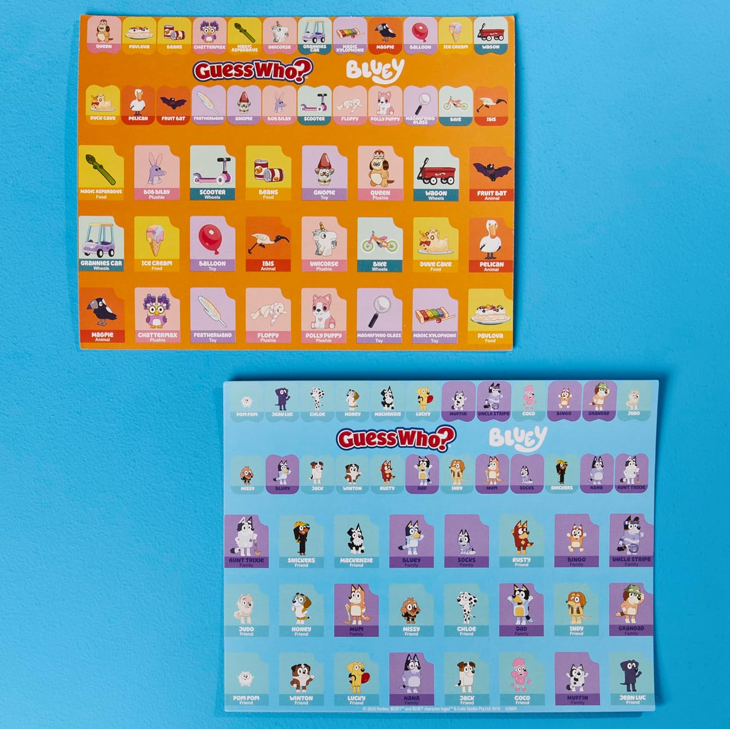 Hasbro Guess Who? Bluey Edition Family Game – Safe, Screen-Free Playdate Fun for the Living Room Floor