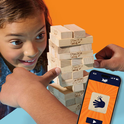 Hasbro Jenga Digital Die Game – Safe Indoor Family Game for Kids Ages 6+ and Playroom Stacking Fun