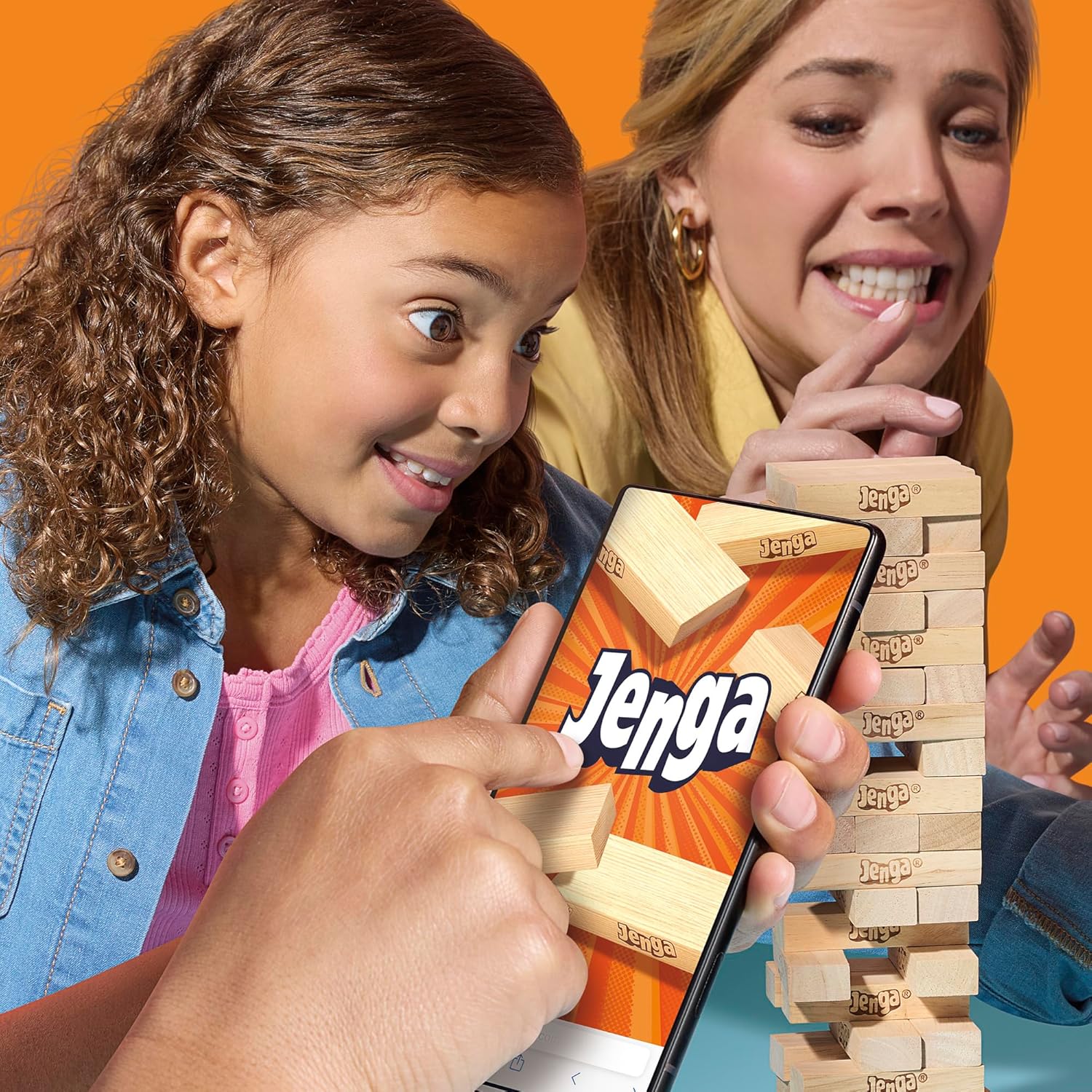 Hasbro Jenga Digital Die Game – Safe Indoor Family Game for Kids Ages 6+ and Playroom Stacking Fun