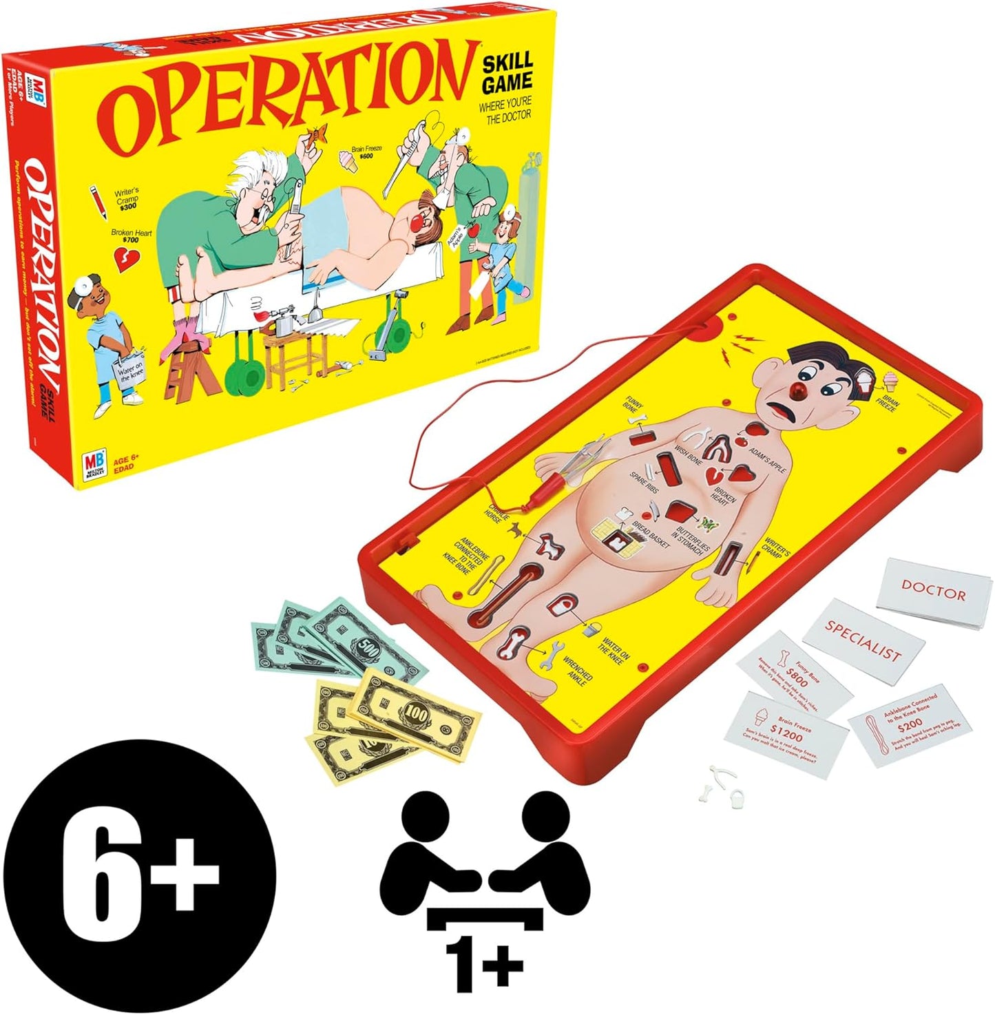 Hasbro Operation Electronic Board Game – Safe Tabletop Play for Kids Ages 6+ in the Family Playroom