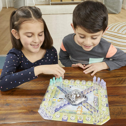 Hasbro Trouble: Bluey Edition Board Game for Kids Ages 5+, Safe Playroom Family Game with Pop-O-Matic Roller