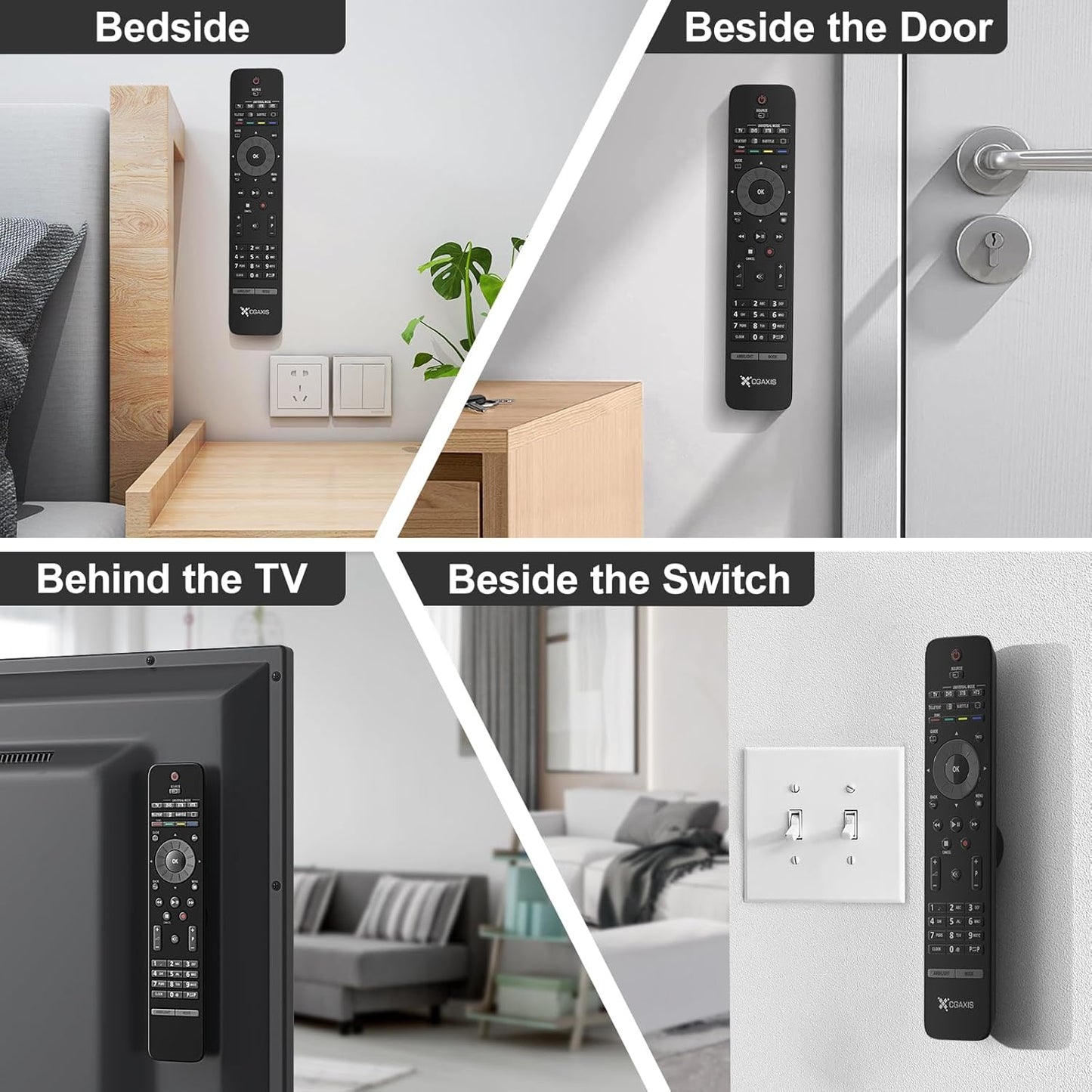 HEARTHMAGIC Magnetic Remote Holder 4 Pack – Thoughtful Housewarming Gift for New Homeowners and Renters