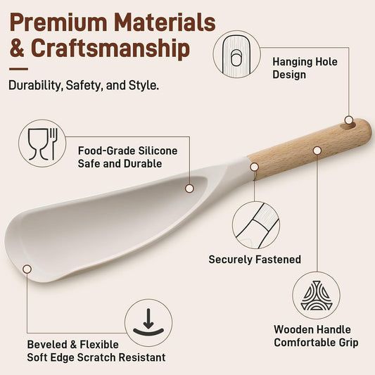 heat-resistant bpa-free food-grade silicone rated for high-temperature stovetop and oven use