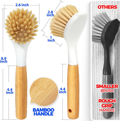 heat-resistant tough bristles specifically for cast iron cookware