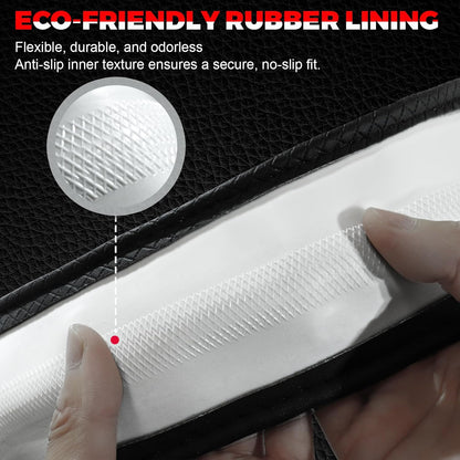 heat-softenable material for easy diy installation (sun or hairdryer warm-up)