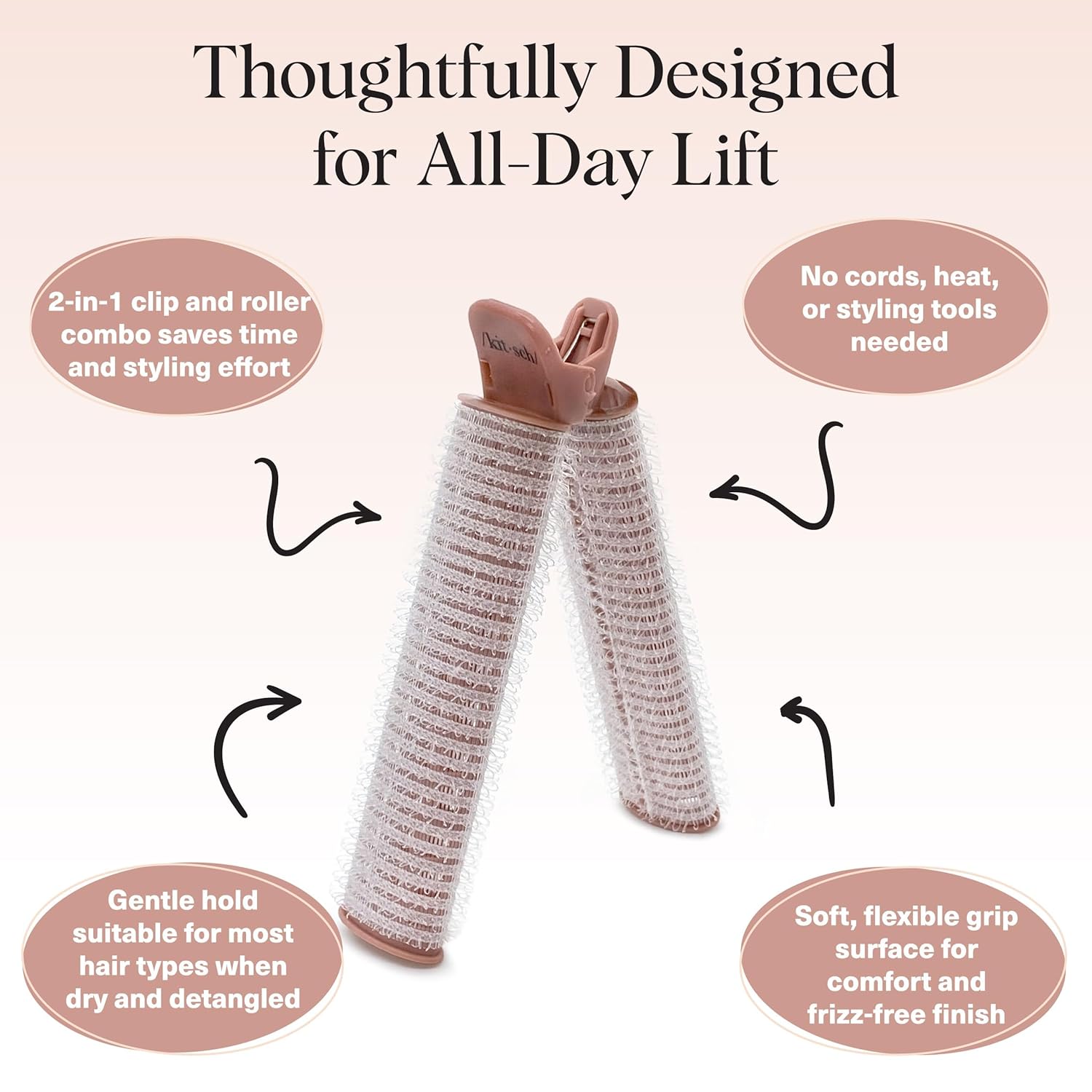 heatless, cordless, and button-free operation