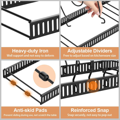 heavy-duty iron construction with powder-coated finish