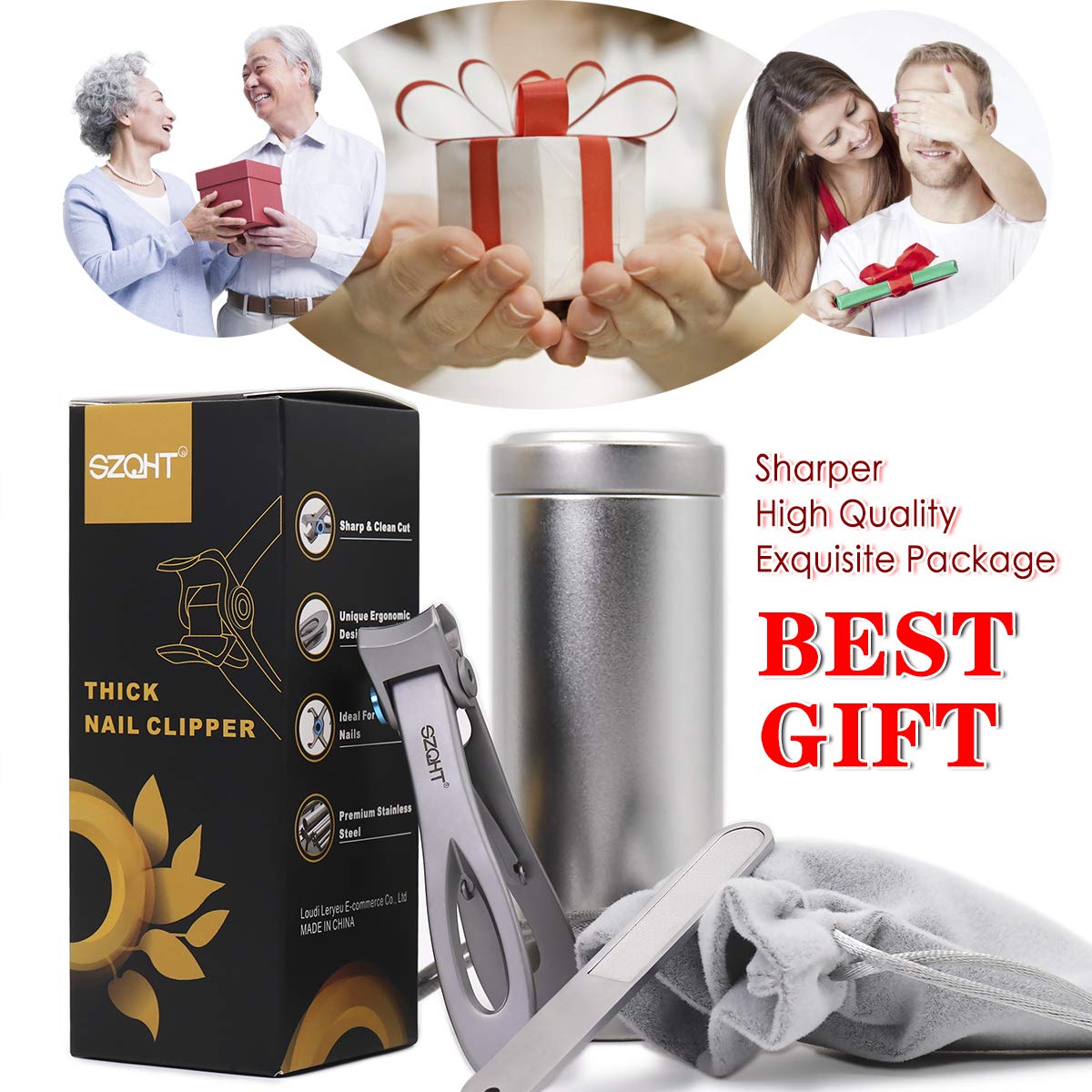 Heavy Duty Toenail Clippers for Seniors – Heartfelt Gift for Dad with Arthritis, Grooming Set for Aging Loved Ones