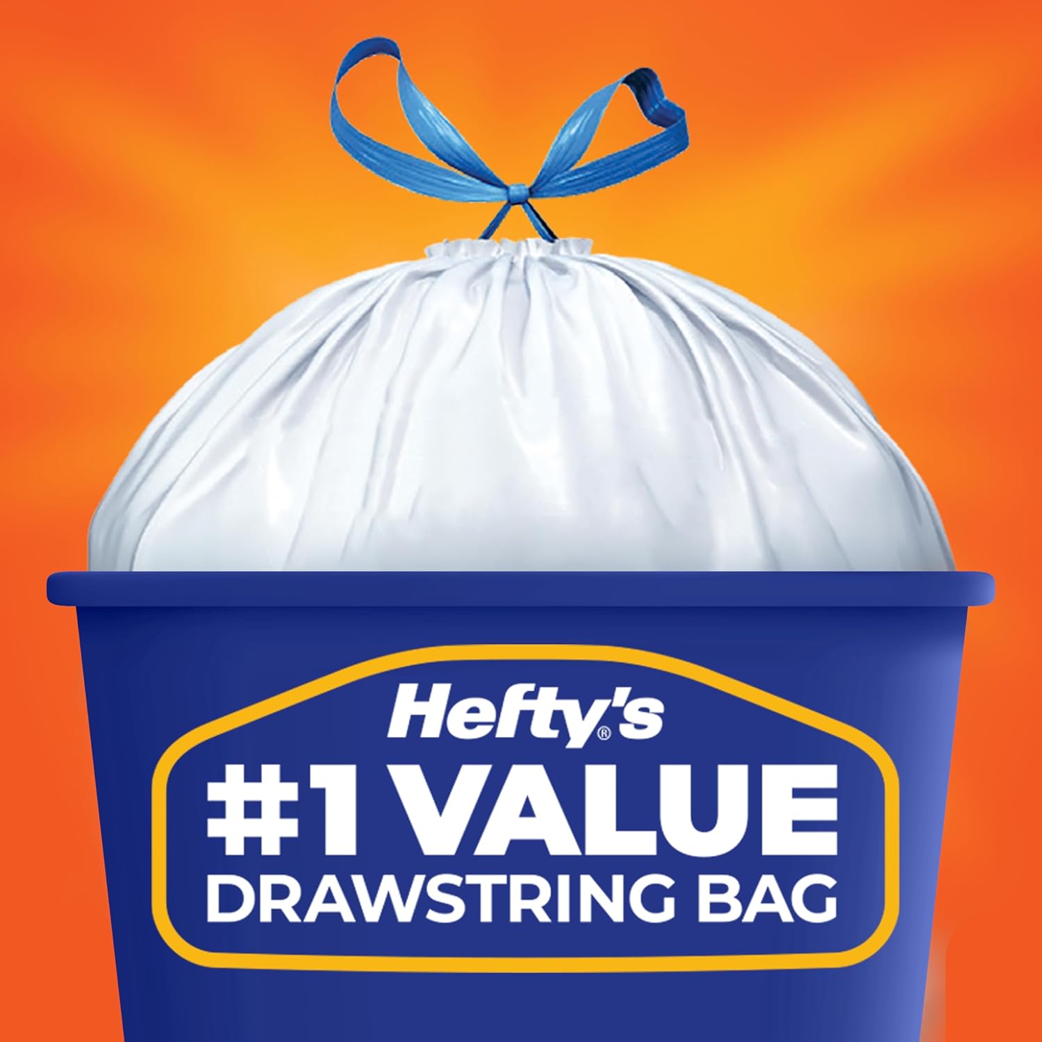 Hefty Strong 13 Gallon White Trash Bags – Focus-Friendly Disposal for Study and Work From Home Setups, 120 Ct