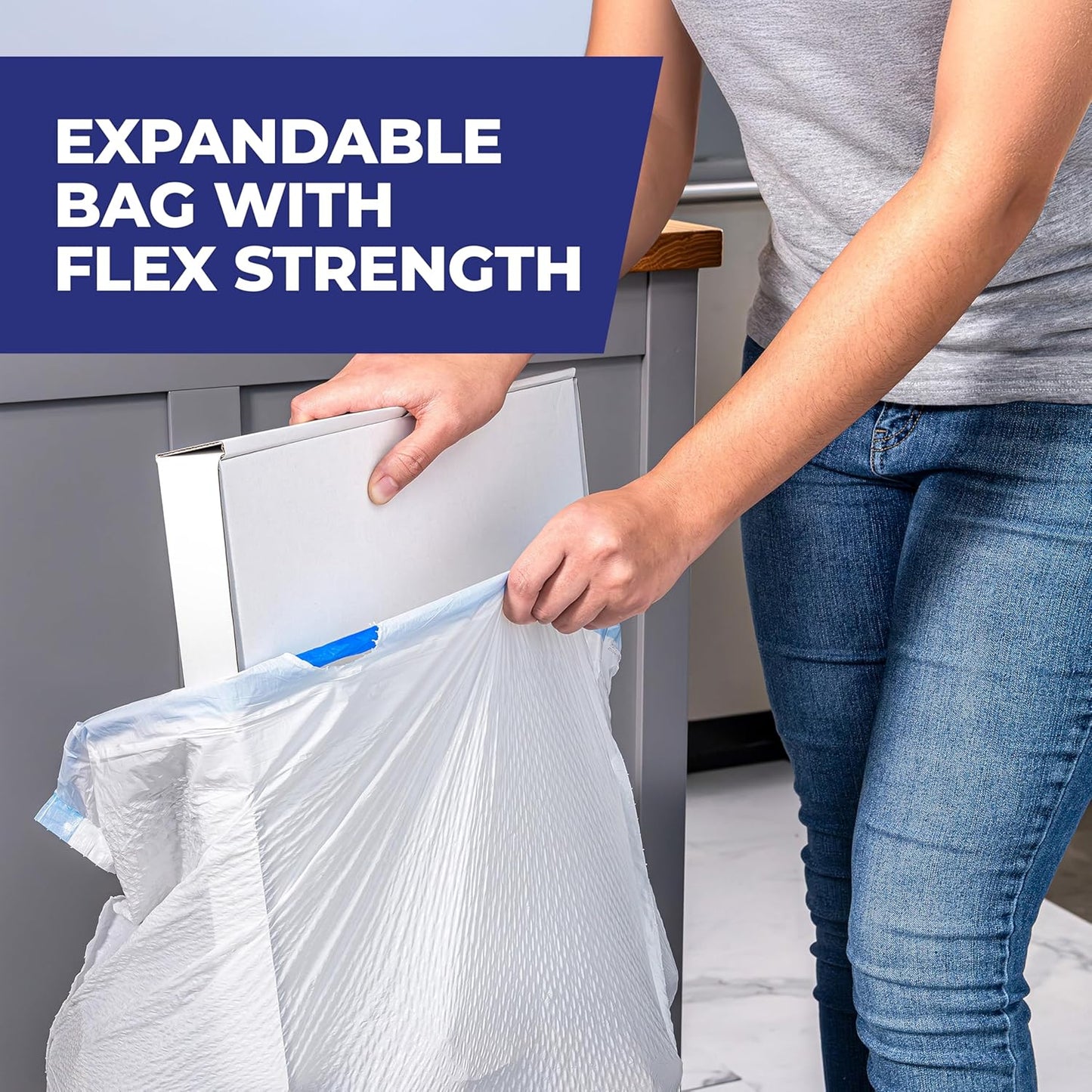 Hefty Ultra Strong 20 Gallon Trash Bags, Citrus Twist Scented Tall Drawstring Bags for a Fresher Wind-Down Kitchen Atmosphere
