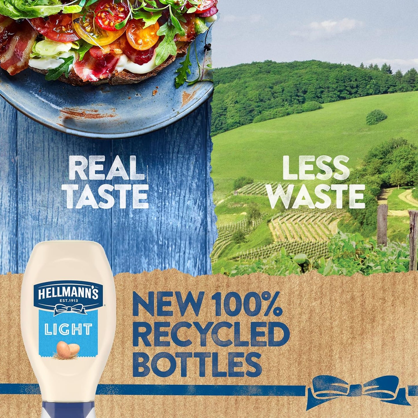 Hellmann's Light Mayonnaise Squeeze Bottle – Streamlined Kitchen Essential for Clutter-Free Meal Prep