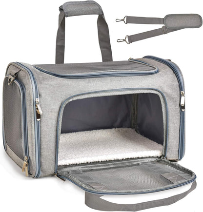 Henkelion Pet Carrier – Safety-First Soft-Sided Travel Bag for Small Dogs and Cats Under 15 lbs