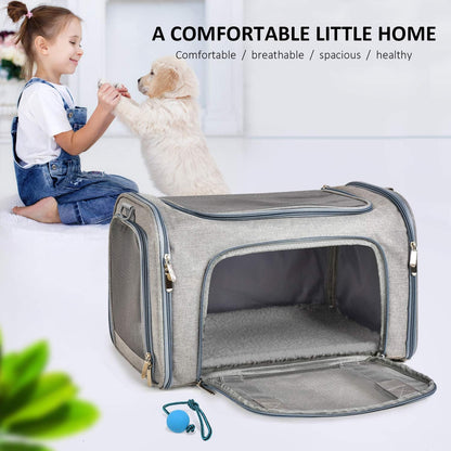 Henkelion Pet Carrier – Safety-First Soft-Sided Travel Bag for Small Dogs and Cats Under 15 lbs