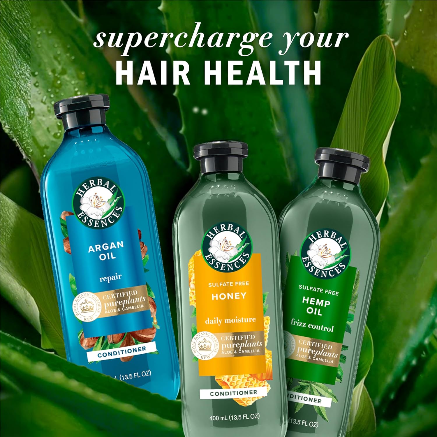 Herbal Essences Argan Oil Shampoo & Conditioner Set – Gentle pH-Balanced Cleanser Safe for Color-Treated Hair, No Harsh Additives