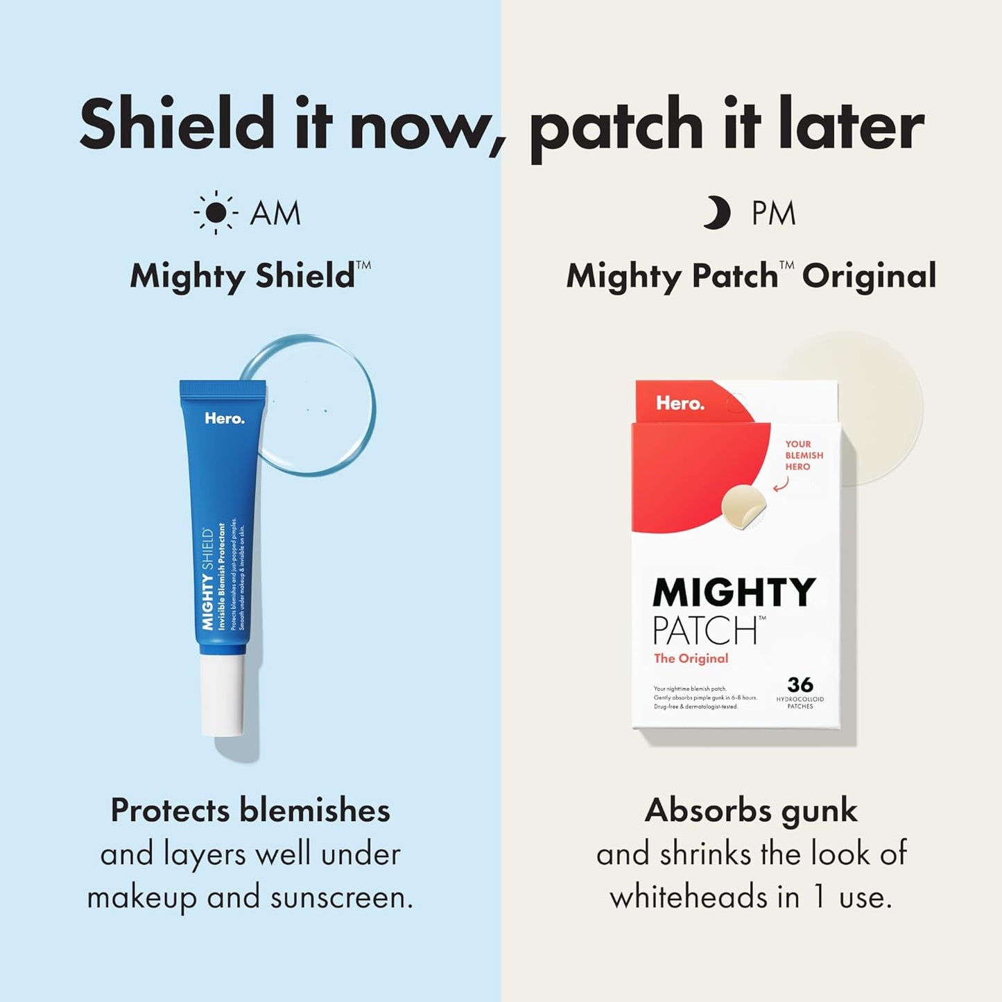 HERO COSMETICS Mighty Shield Liquid Patch – Hygienic Barrier for Active Pimples, Prevents Bacterial Transfer During Makeup Application