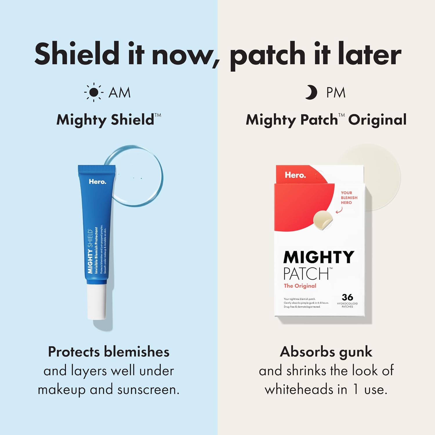 HERO COSMETICS Mighty Shield Liquid Patch – Hygienic Barrier for Active Pimples, Prevents Bacterial Transfer During Makeup Application