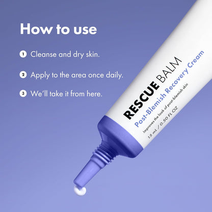 Hero Cosmetics Rescue Balm (New Formula) – Streamlined Post-Blemish Cream for a Clean Vanity Counter