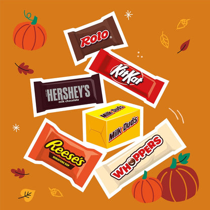 Hershey's Assorted Chocolate Halloween Candy Bulk Variety Pack, 78.24 oz – Decorative Candy Bowl Centerpiece for Living Room Coffee Table and Mantel Displays
