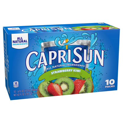 Hi-C Pokemon Strawberry Kiwi Pouches – Lower-Sugar Lunch Drink for Health-Conscious Families, 30 Pack