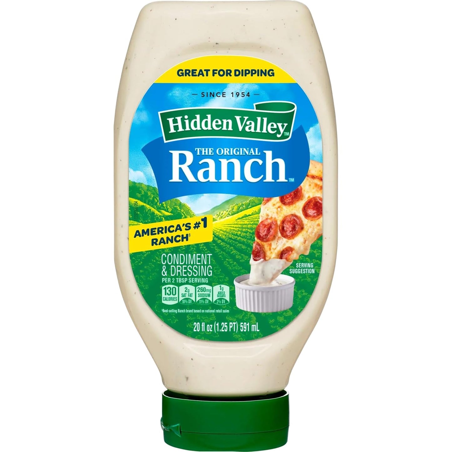 Hidden Valley Easy Squeeze Ranch – Mess-Free Family Table Dressing for Kids, 20 Ounce