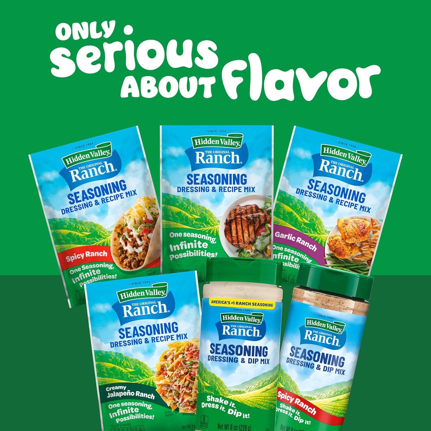 Hidden Valley Original Ranch Seasoning Mix - Quick Weeknight Helper for Picky Eaters and Busy Parents, 8 oz Canister