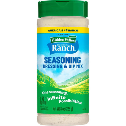 Hidden Valley Original Ranch Seasoning Mix - Quick Weeknight Helper for Picky Eaters and Busy Parents, 8 oz Canister