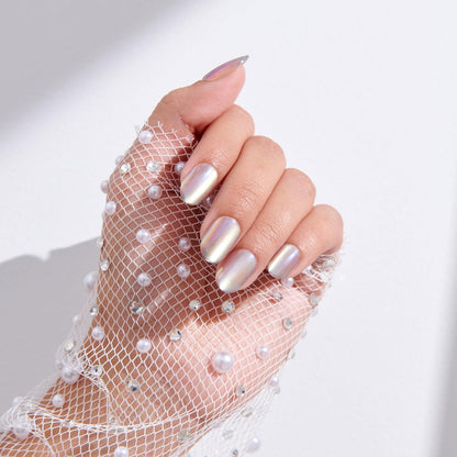 high-definition pearlescent, chrome-like finish