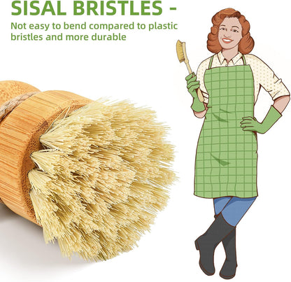 high-density firm sisal bristles that resist wear and prevent scratching