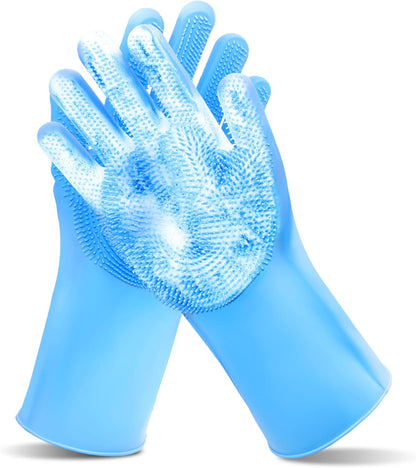 high-density silicone brush teeth on one side for foaming and deep coat cleaning