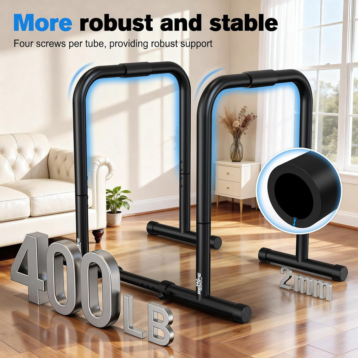 high-density soft foam anti-slip handles that resist sweat