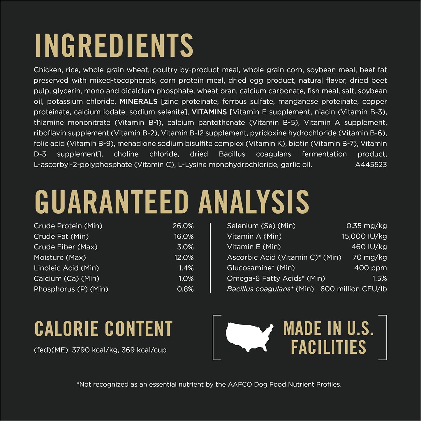 high-protein formula with real chicken as the first ingredient