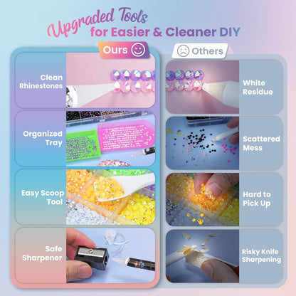 high-quality resin construction with ab coating for vibrant multi-angle sparkle