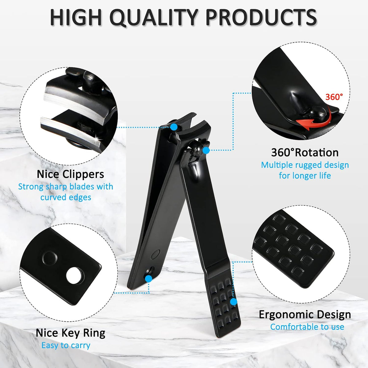 high-quality stainless steel blades that stay sharp and strong