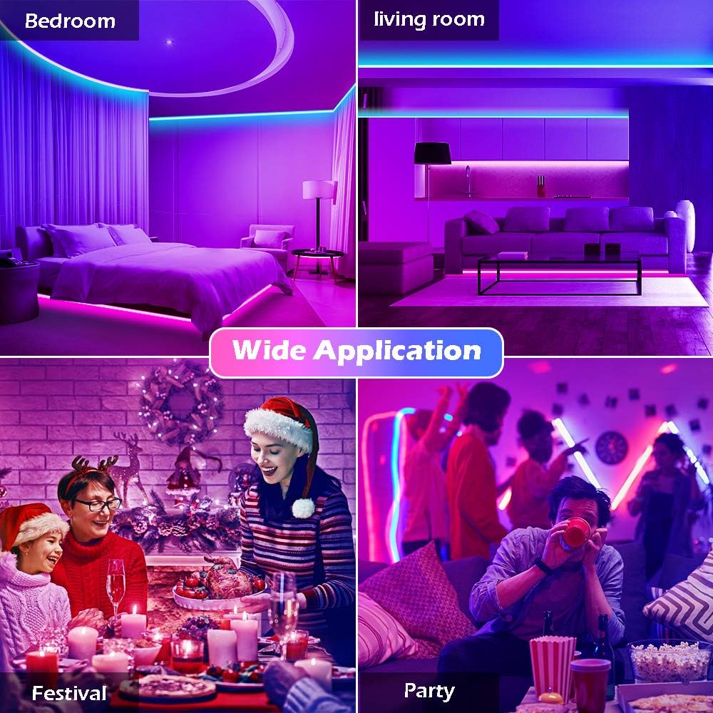 HiLighting 300FT LED Strip Lights with Dimmable Warm Colors – Bedroom Wind Down Lighting and Nightly Relaxation Mood Strip
