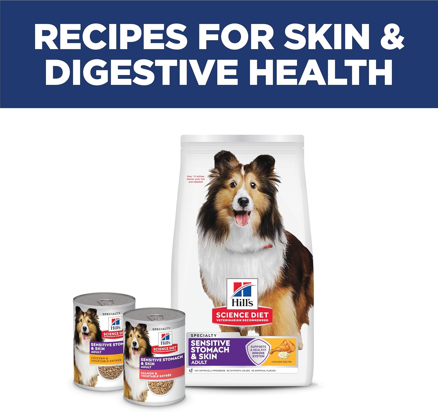 Hill's Science Diet Adult Sensitive Stomach & Skin Chicken, 30 lb Bag | Trusted Vet-Recommended Feeding for Allergy-Prone Dogs