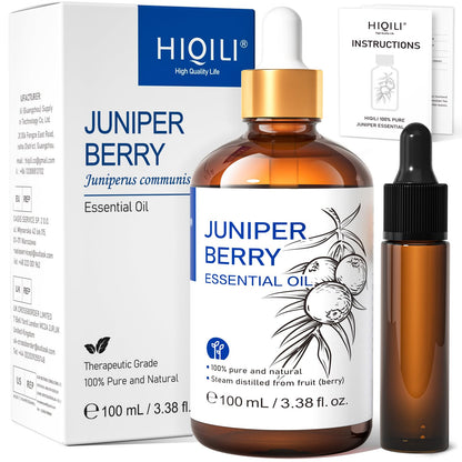 HIQILI 100ML Juniper Berry Essential Oil,100% Pure Natural Undiluted Premium - 3.38 Fl Oz